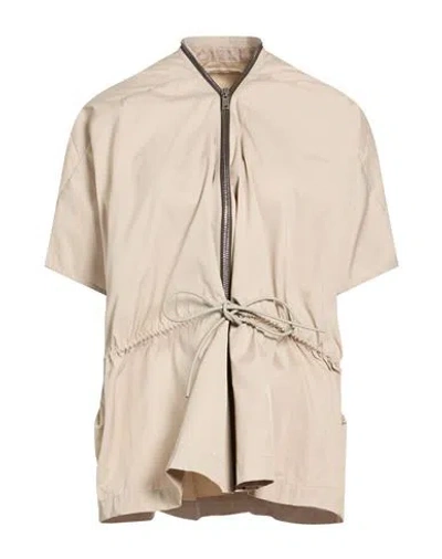 Rick Owens Woman Jacket Beige Size Onesize Polyester In White