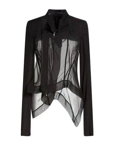 Rick Owens Woman Jacket Black Size 4 Silk