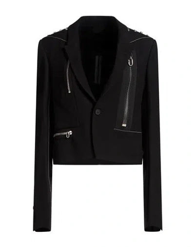 Rick Owens Woman Jacket Black Size 4 Virgin Wool