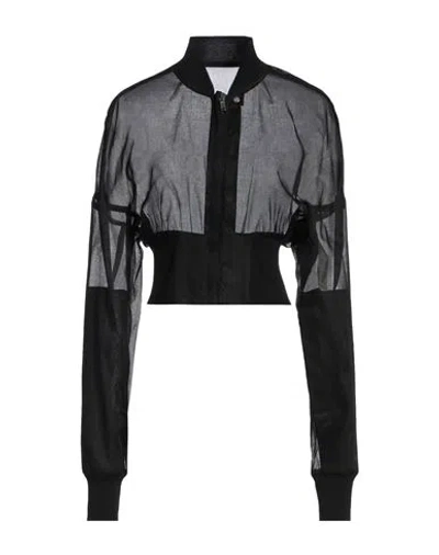 Rick Owens Woman Jacket Black Size 8 Cotton