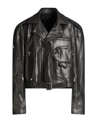 Rick Owens Woman Jacket Black Size Onesize Calfskin