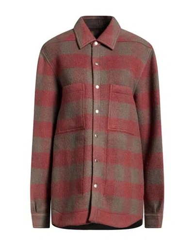 Rick Owens Woman Jacket Brick Size 6 Wool In Red