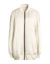Rick Owens Woman Jacket Cream Size 2 Acetate, Viscose In Neutral
