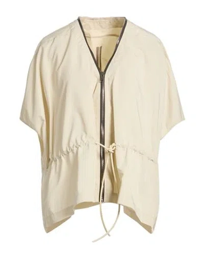 Rick Owens Woman Jacket Cream Size Onesize Polyester In Neutral