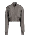 Rick Owens Woman Jacket Grey Size 10 Polyester In Grey