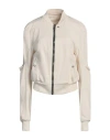 Rick Owens Woman Jacket Off White Size 8 Cotton In Off White