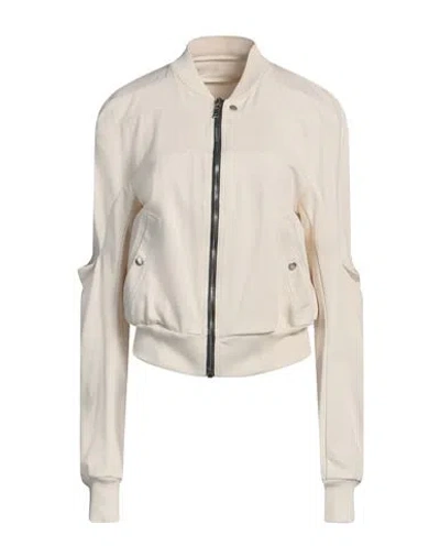 Rick Owens Woman Jacket Off White Size 8 Cotton