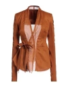 Rick Owens Woman Jacket Tan Size 8 Cotton In Brown