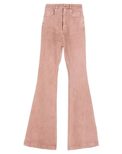 Rick Owens Woman Jeans Antique Rose Size 26 Cotton, Polyester, Elastane In Pink