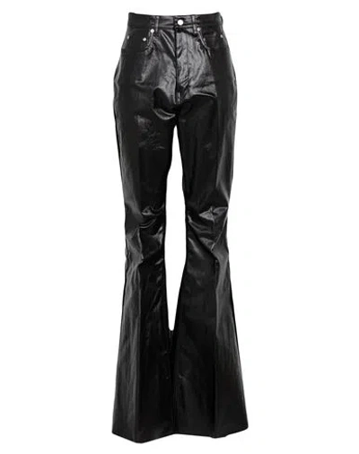 Rick Owens Woman Jeans Black Size 28 Cotton, Elastomultiester, Rubber