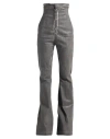 Rick Owens Woman Jeans Grey Size 2 Cotton, Polyester, Elastane In Grey
