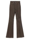 Rick Owens Flared Trousers With Pockets And Loops In Brown