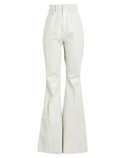 Rick Owens Woman Jeans Light Grey Size 29 Cotton, Elastomultiester, Rubber In Gray
