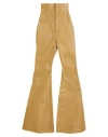 Rick Owens Woman Jeans Mustard Size 2 Cotton, Elastomultiester, Rubber In Brown
