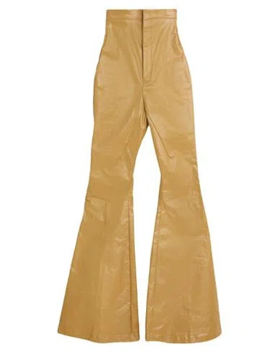 Rick Owens Woman Jeans Mustard Size 2 Cotton, Elastomultiester, Rubber In Brown