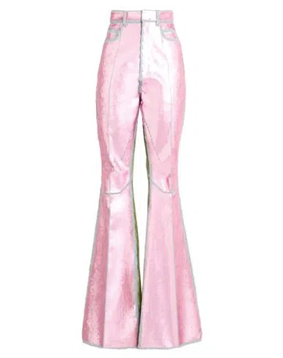 Rick Owens Woman Jeans Pink Size 28 Cotton, Elastomultiester, Rubber