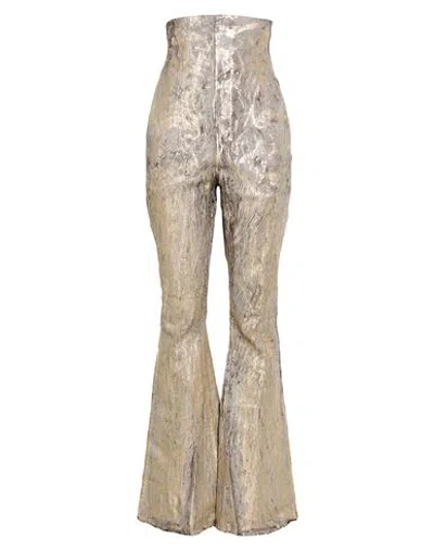 Rick Owens Woman Jeans Platinum Size 6 Cotton In Gray