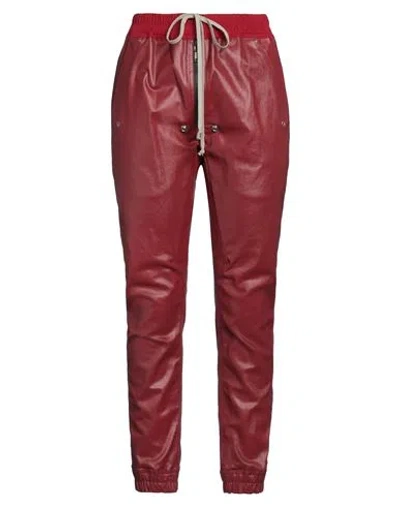 Rick Owens Woman Jeans Red Size 6 Cotton, Elastomultiester, Natural Rubber