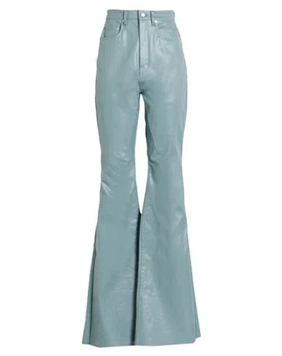 Rick Owens Woman Jeans Slate Blue Size 26 Cotton, Elastomultiester