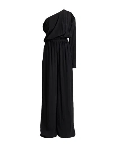 Rick Owens Woman Jumpsuit Black Size 4 Acetate, Silk