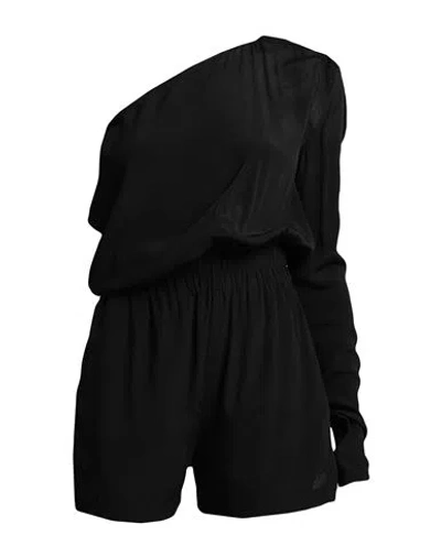 Rick Owens Woman Jumpsuit Black Size 4 Acetate, Silk