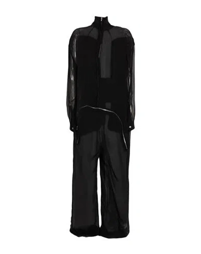 Rick Owens Woman Jumpsuit Black Size 4 Silk In Multi