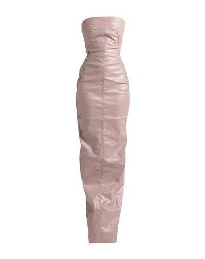 Rick Owens Woman Maxi Dress Antique Rose Size 2 Cotton, Elastomultiester, Rubber
