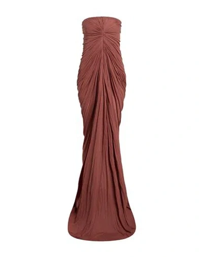 Rick Owens Woman Maxi Dress Antique Rose Size 2 Cotton In Pink