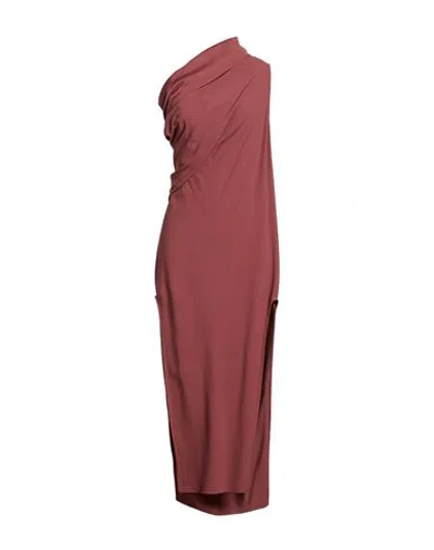 Rick Owens One-shoulder Dress In Burgundy