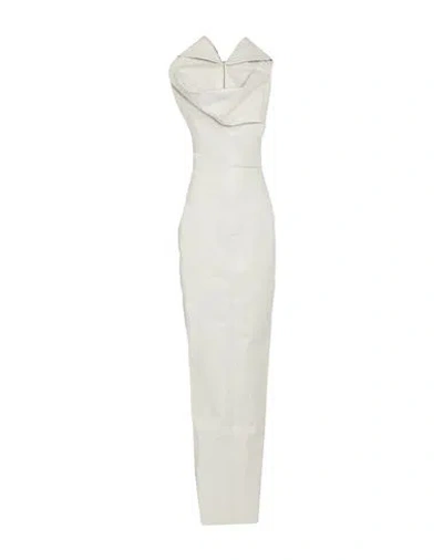 Rick Owens Woman Maxi Dress Beige Size 4 Cotton, Elastomultiester, Elastane In White
