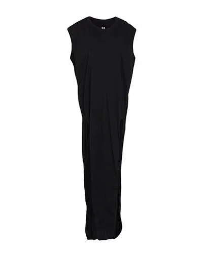 Rick Owens Woman Maxi Dress Black Size 10 Organic Cotton In Blue