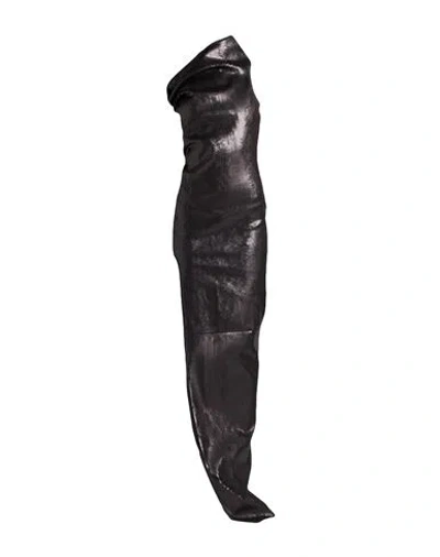 Rick Owens Woman Maxi Dress Black Size 6 Cotton, Elastomultiester, Rubber