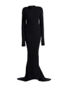 Rick Owens Woman Maxi Dress Black Size M Alpaca Wool, Polyamide, Wool, Elastane