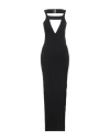 Rick Owens Maxi Black Dress With Cut-out In Viscose Blend Woman In Multi