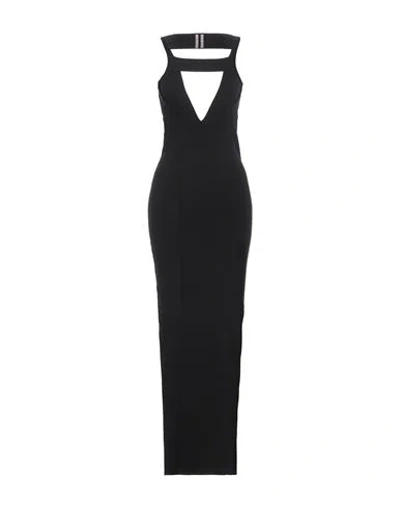 Rick Owens Woman Maxi Dress Black Size M Viscose, Polyester, Polyamide, Elastane