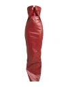 Rick Owens Prong Strapless Coated-denim Maxi Dress In Red