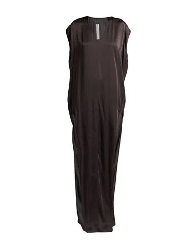 Rick Owens Woman Maxi Dress Charcoal Size 6 Silk In Gray