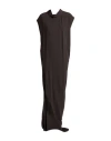 Rick Owens Woman Maxi Dress Charcoal Size 8 Viscose, Acetate In Black