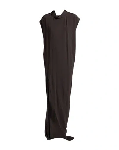 Rick Owens Woman Maxi Dress Charcoal Size 8 Viscose, Acetate In Black