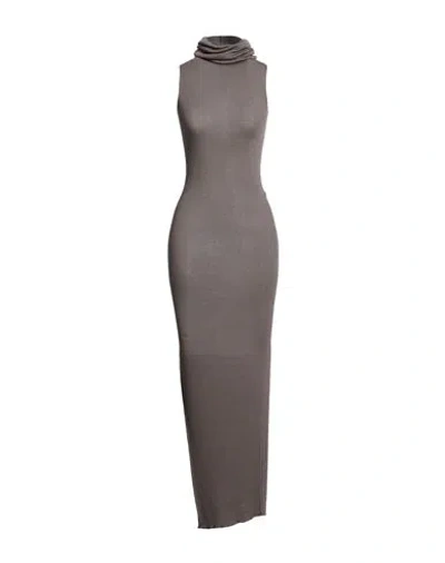 Rick Owens Woman Maxi Dress Charcoal Size S Virgin Wool In Gray