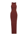 Rick Owens Woman Maxi Dress Chocolate Brown Size L Viscose, Polyester, Polyamide, Elastane In Brown