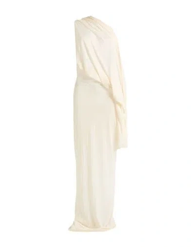 Rick Owens Woman Maxi Dress Cream Size 4 Cotton In Multi