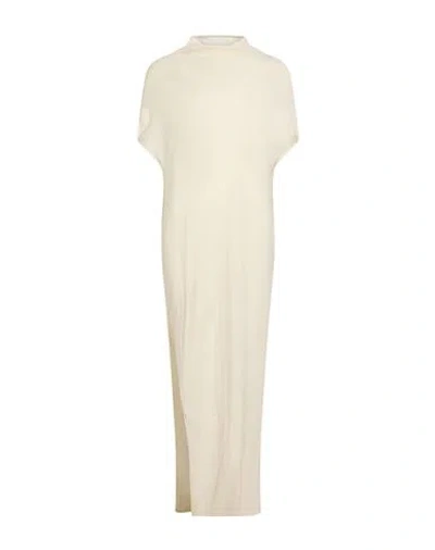 Rick Owens Woman Maxi Dress Cream Size M Virgin Wool In Neutral