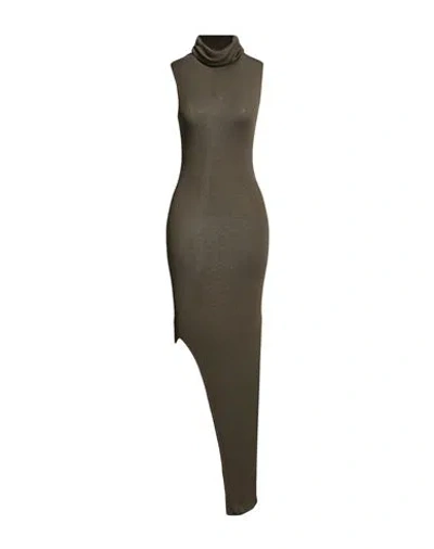 Rick Owens Woman Maxi Dress Dark Green Size S Virgin Wool