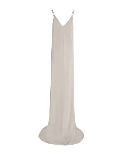 Rick Owens Woman Maxi Dress Dove Grey Size 8 Acetate, Silk In White