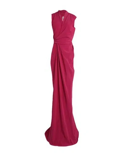 Rick Owens Woman Maxi Dress Garnet Size 10 Acetate, Silk In Red