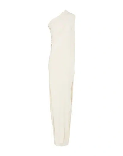 Rick Owens Woman Maxi Dress Ivory Size 12 Acetate, Silk In White