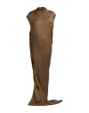 Rick Owens Woman Maxi Dress Khaki Size 4 Cupro In Brown