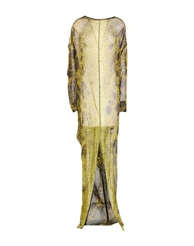 Rick Owens Woman Maxi Dress Light Green Size 6 Silk