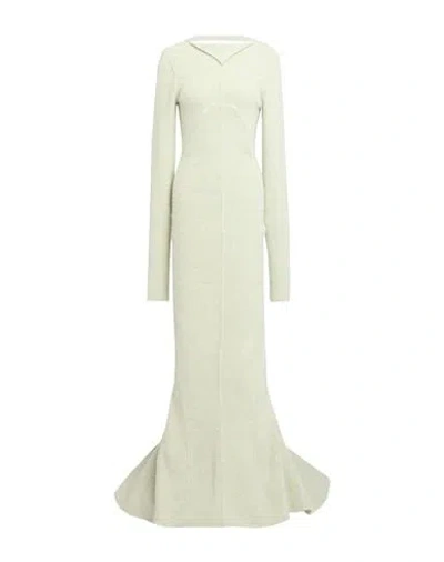 Rick Owens Woman Maxi Dress Light Green Size M Alpaca Wool, Polyamide, Wool, Elastane